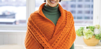 Wrap With Slits Crochet Pattern