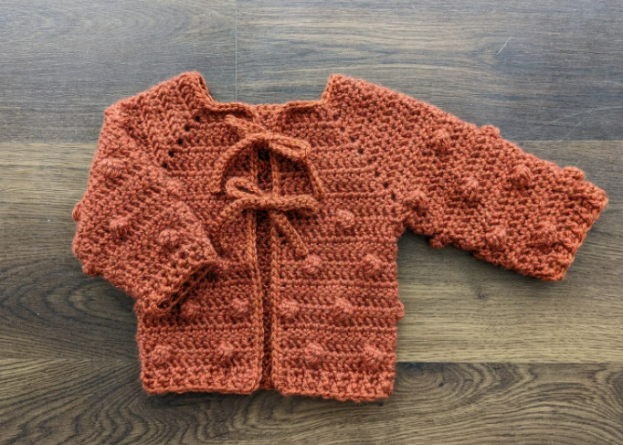Crochet Baby Bubble Tea Sweater