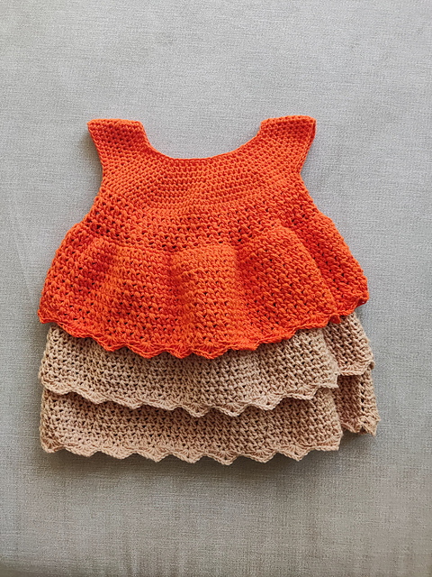 Flared Crochet Baby Dress