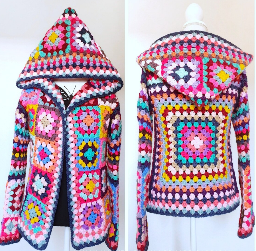 Granny Square Cardigan Crochet Pattern