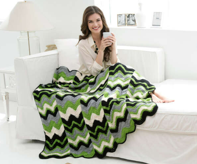 Free Ripple Strips Throw Pattern