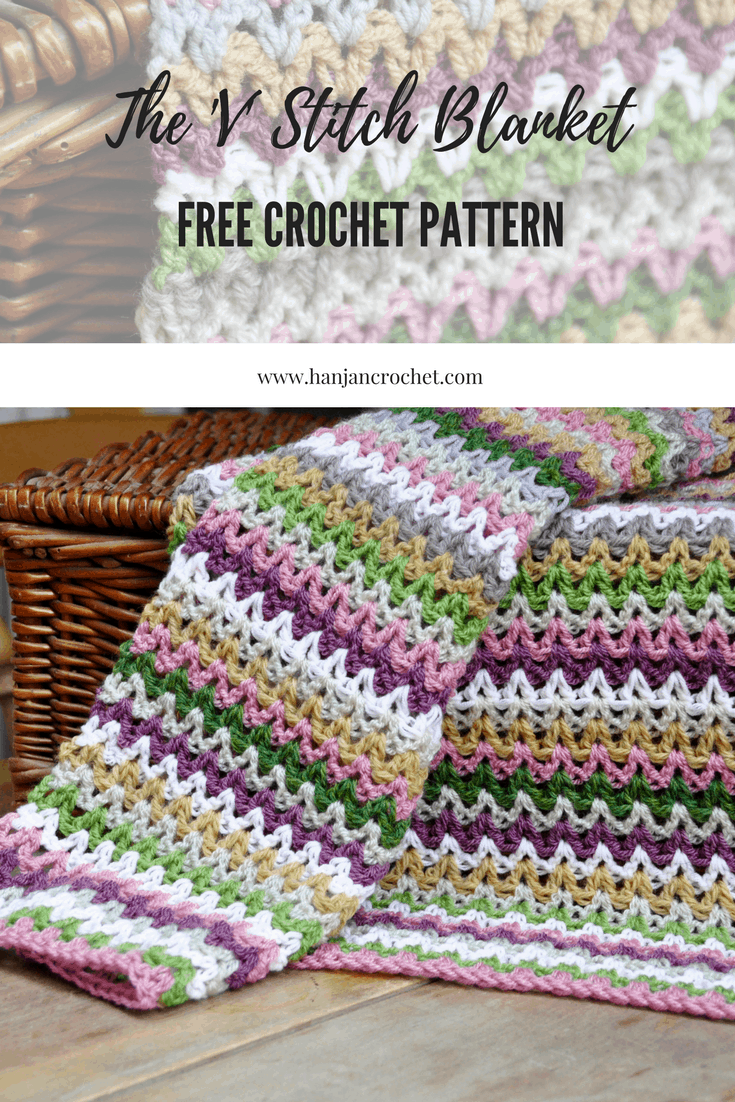 The Yarn Stash Series – Learn To Crochet The V Stitch With A Free Blanket Pattern