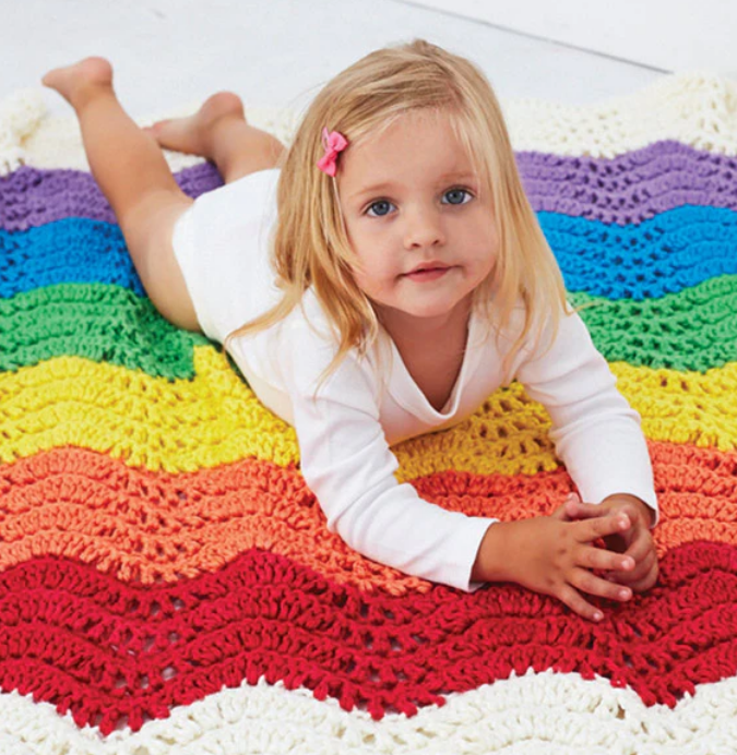 Free End of the Rainbow Blanket Pattern