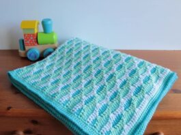 Sea Ripple Crochet Baby Blanket