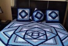 Squared Diamond Granny Throw Crochet Pattern Tutorial Squared Diamond Granny Throw Crochet Pattern Tutorial
