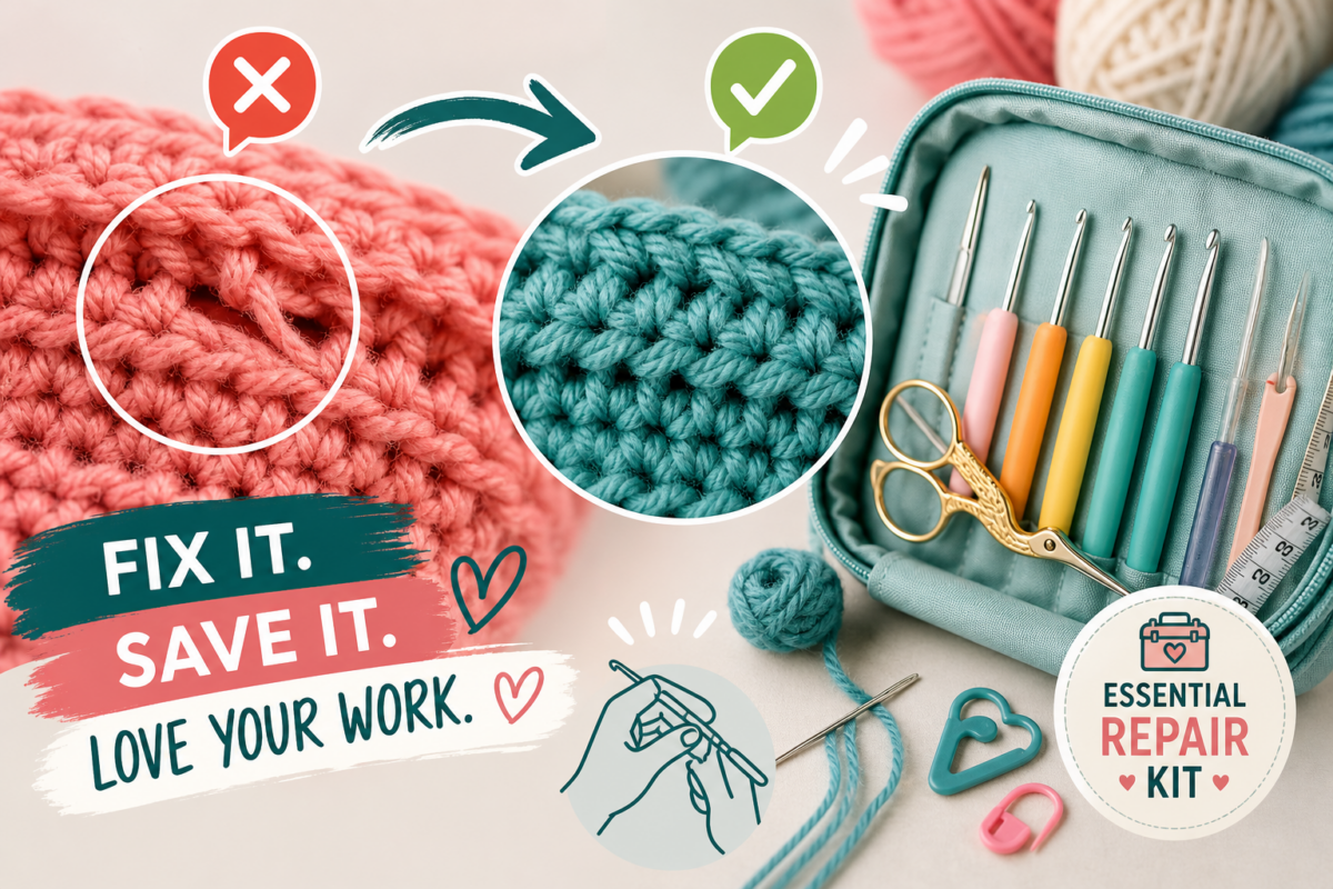 How to Fix Common Crochet Mistakes Without Unraveling Everything: Quick Techniques and Essential Repair Kit
