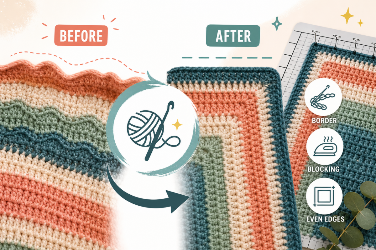 How to Fix Uneven Edges on a Crochet Blanket: Step-by-Step Border & Blocking Guide
